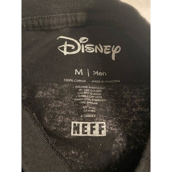 Disney Streetwear Graphic Tee Neff Logo Patch Black M - Picture 4 of 5